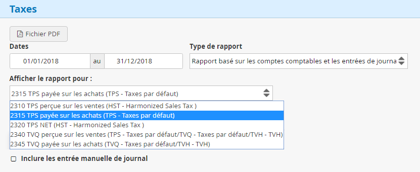 Rapport de taxes modifications Kiwili