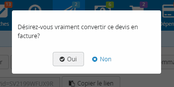 Convertir en devis en projet avec le logiciel de comptabilité Kiwili