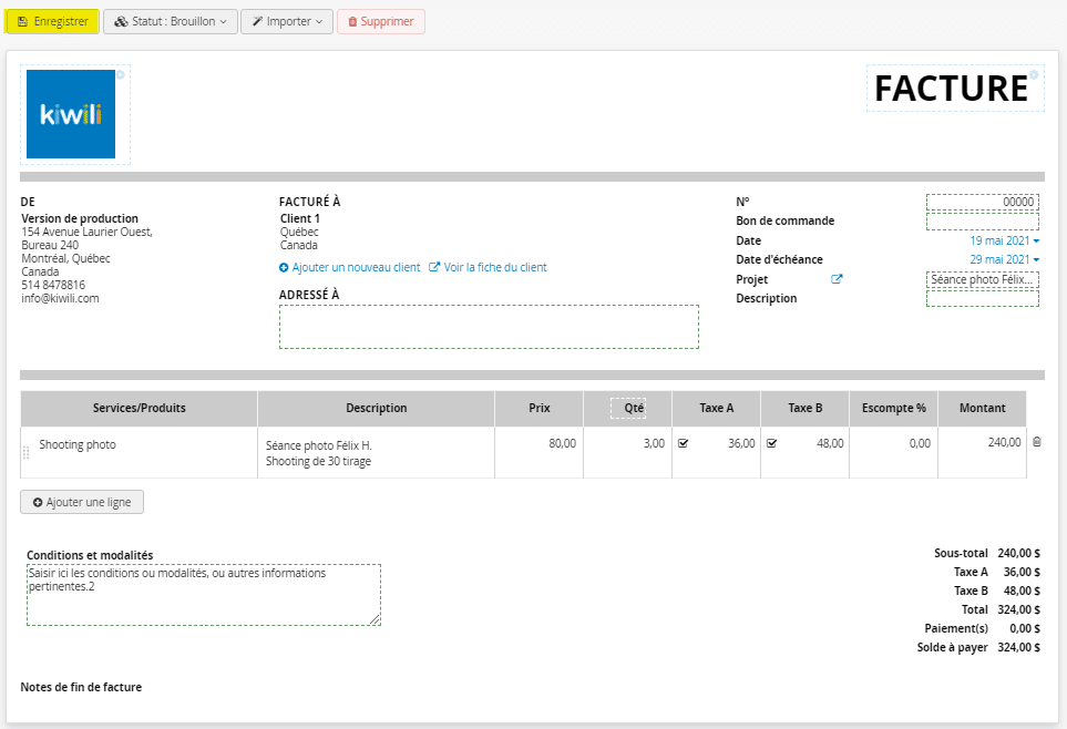 Facturer ses heures avec le logiciel de comptabilité Kiwili