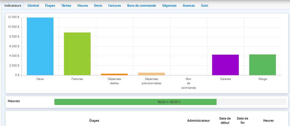 Analyse de projet avec le logiciel de gestion de projet Kiwili
