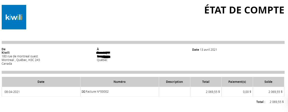 etats de comptes logiciel de gestion