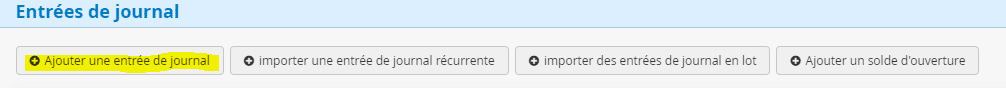 entrée de journal logiciel de comptabilité