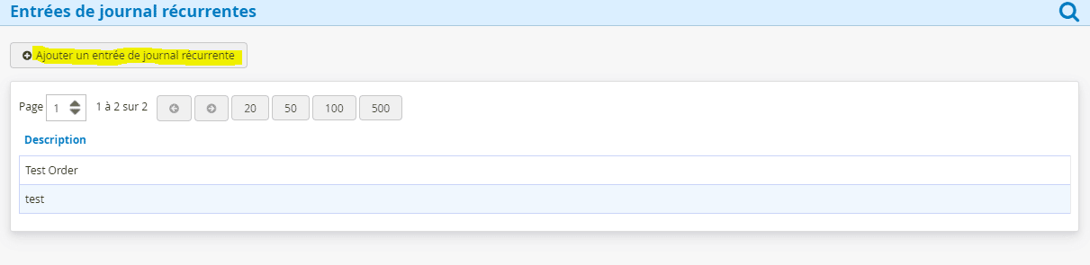 entrée de journal récurrente comptabilité