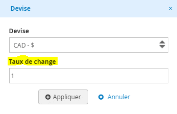 taux de change multidevise logiciel de facturation