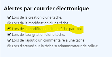 Logiciel de gestion de projet Modification de tache pas moi