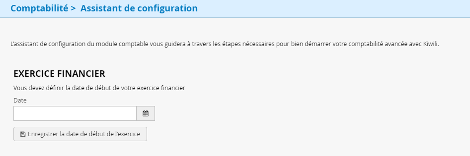 Date debut d'exercice financier