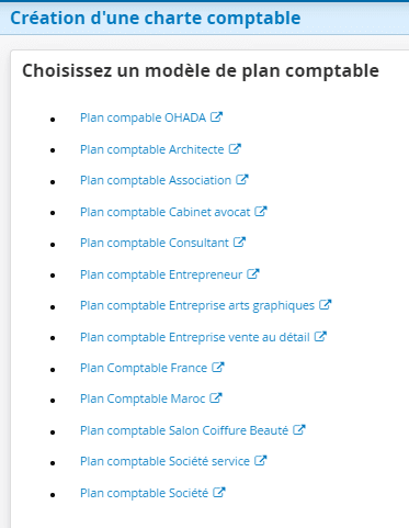 Modele de plan comptable