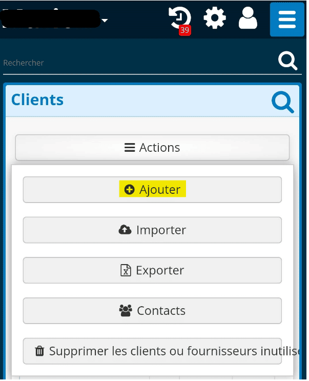 Ajouter un client depuis votre mobile sur Kiwili logiciel de gestion