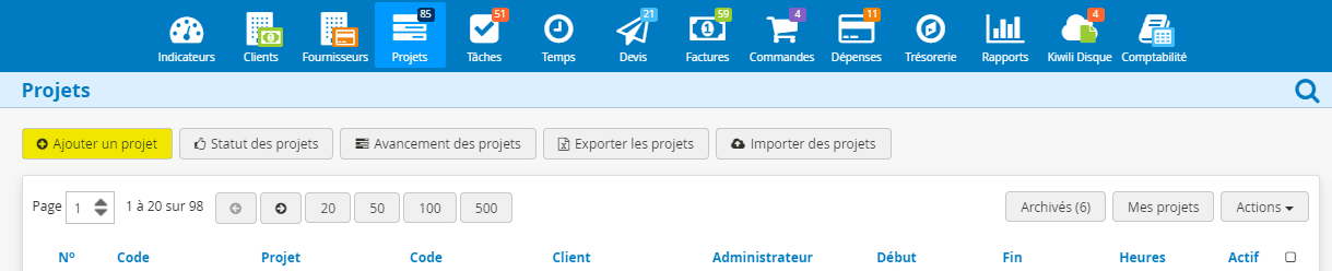 Gestion de projet avec le logiciel en ligne Kiwili