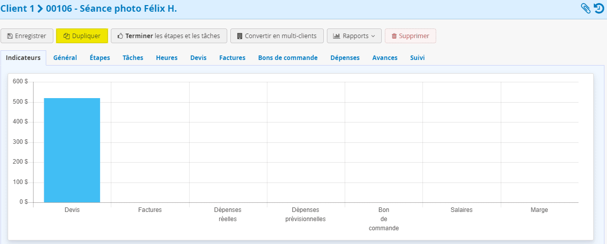 Dupliquer un projet dans le logiciel de gestion de projet Kiwili