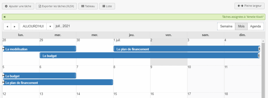 Construction - Logiciel Gestion de projet - Tâches - Calendrier