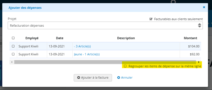 Regrouper-les-items-des-depenses-facturables-sur-une-seule-ligne