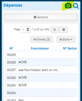 1Photo de recu de paiement logiciel de gestion des dépenses Version Mobile