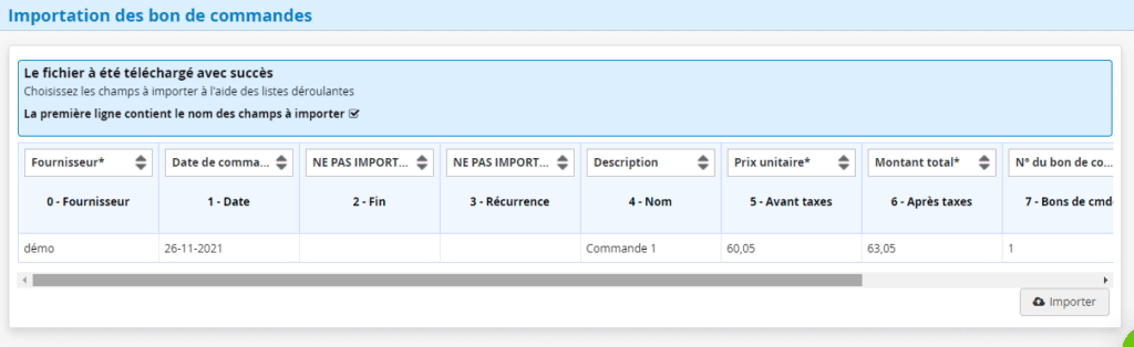 Importation des bons de commande d'Axonaut vers Kiwili