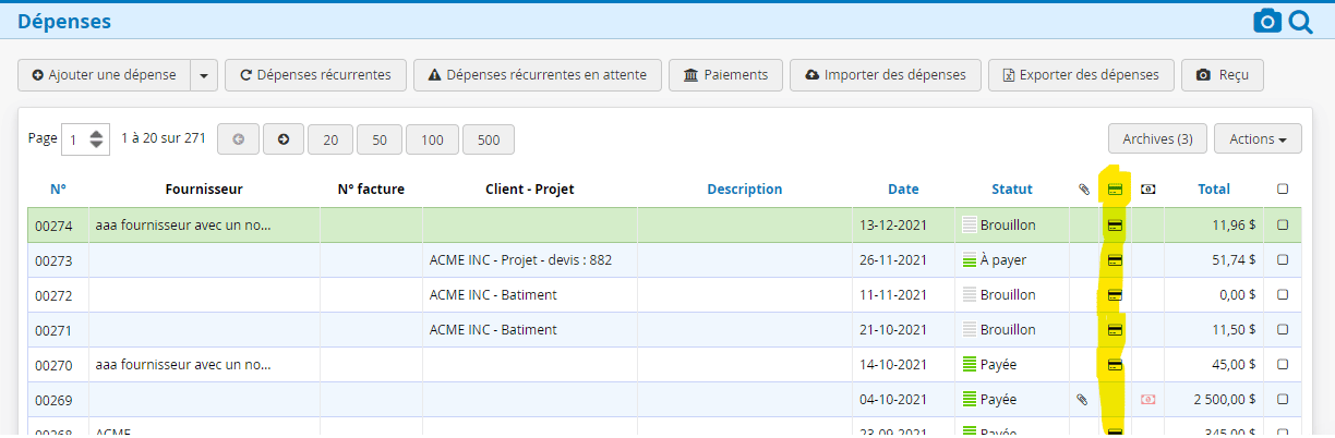 Logiciel gestion des dépenses facturables 3