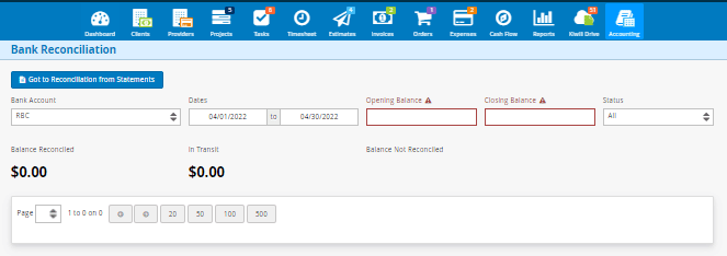 Logiciel de comptabilité Conciliation bancaire