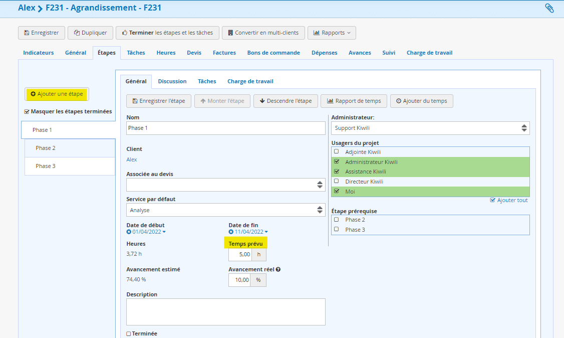 Démarrer avec le logiciel de gestion en ligne Kiwili - Etape