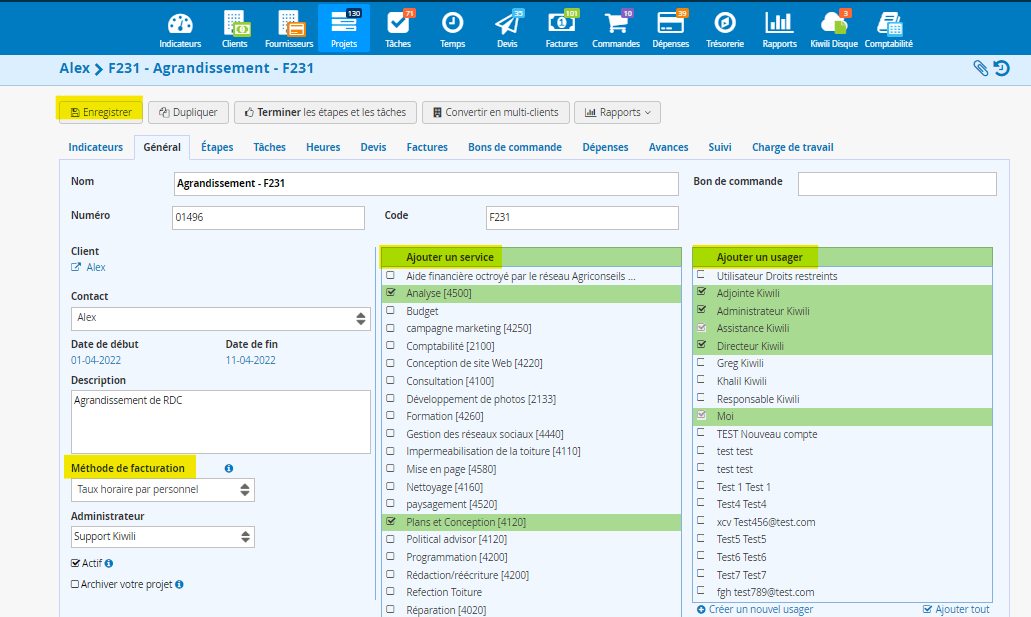 Démarrer avec le logiciel de gestion en ligne Kiwili - Projets