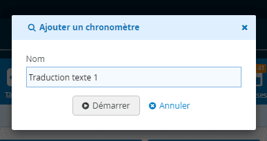 Chronométrez votre temps de travail les entrées de temps en ligne nom