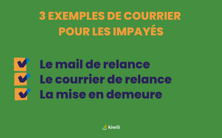 Exemple de courrier de relance pour les impayes