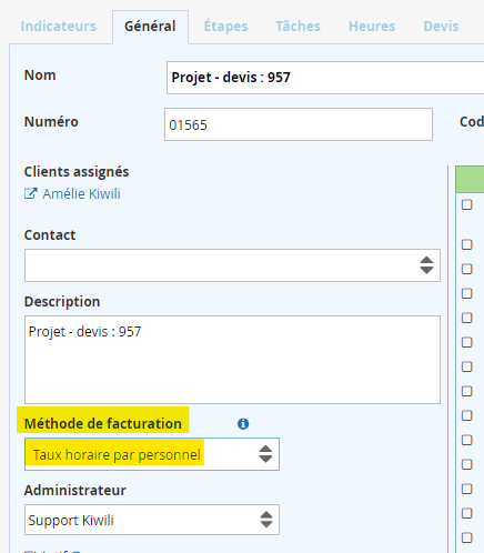 Méthodes de facturation des projets en ligne taux horaire par personnel