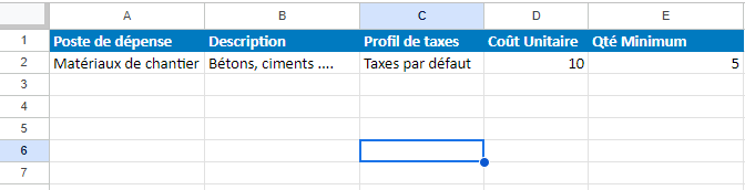 Modele de catalogue fournisseur fichier Excel