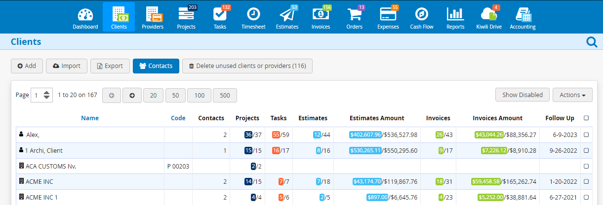 CRM Features of the Management Software