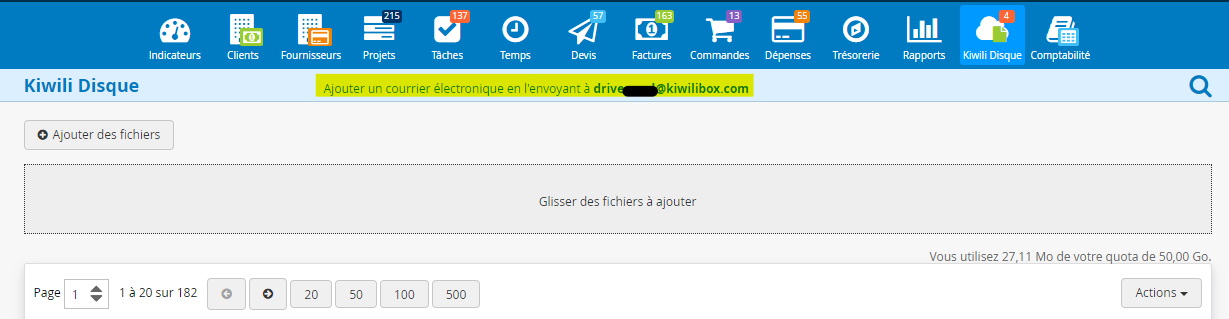 Ajouter des documents dans un ERP depuis une adresse mail