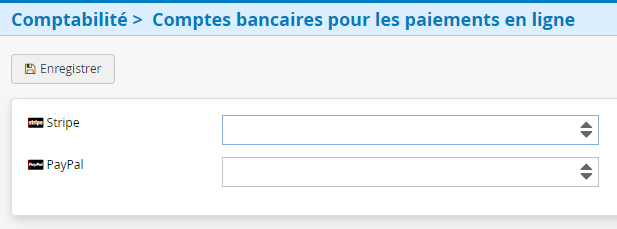 Configuration des paiements en ligne