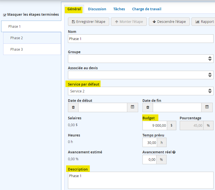 Conversion d un projet en devis informations obligatoires