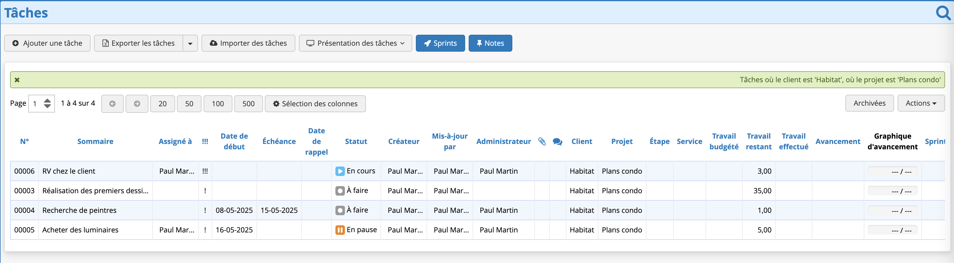 Liste de tâches