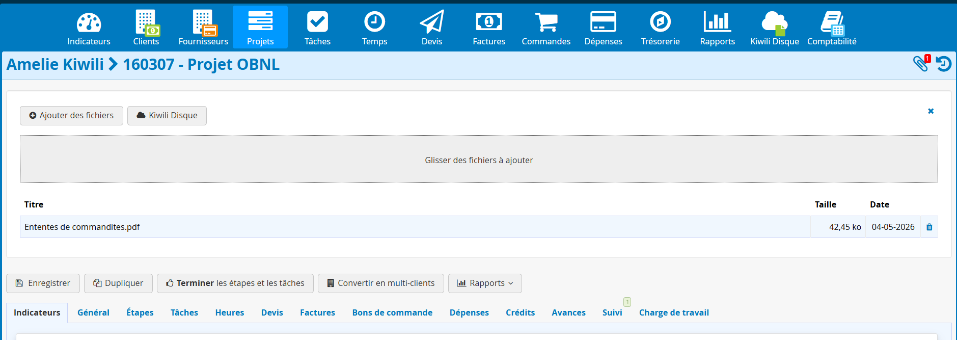 Centralisation des documents OBNL ERP