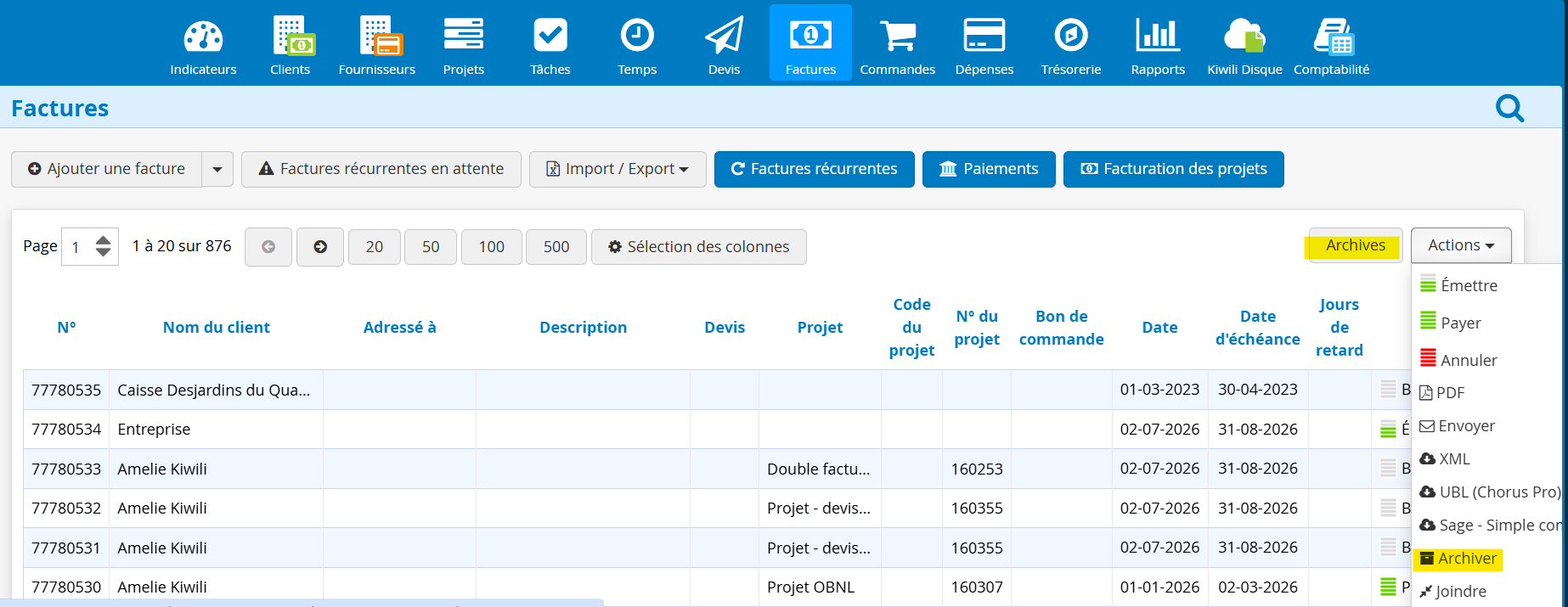 Archiver les documents avant les vacances